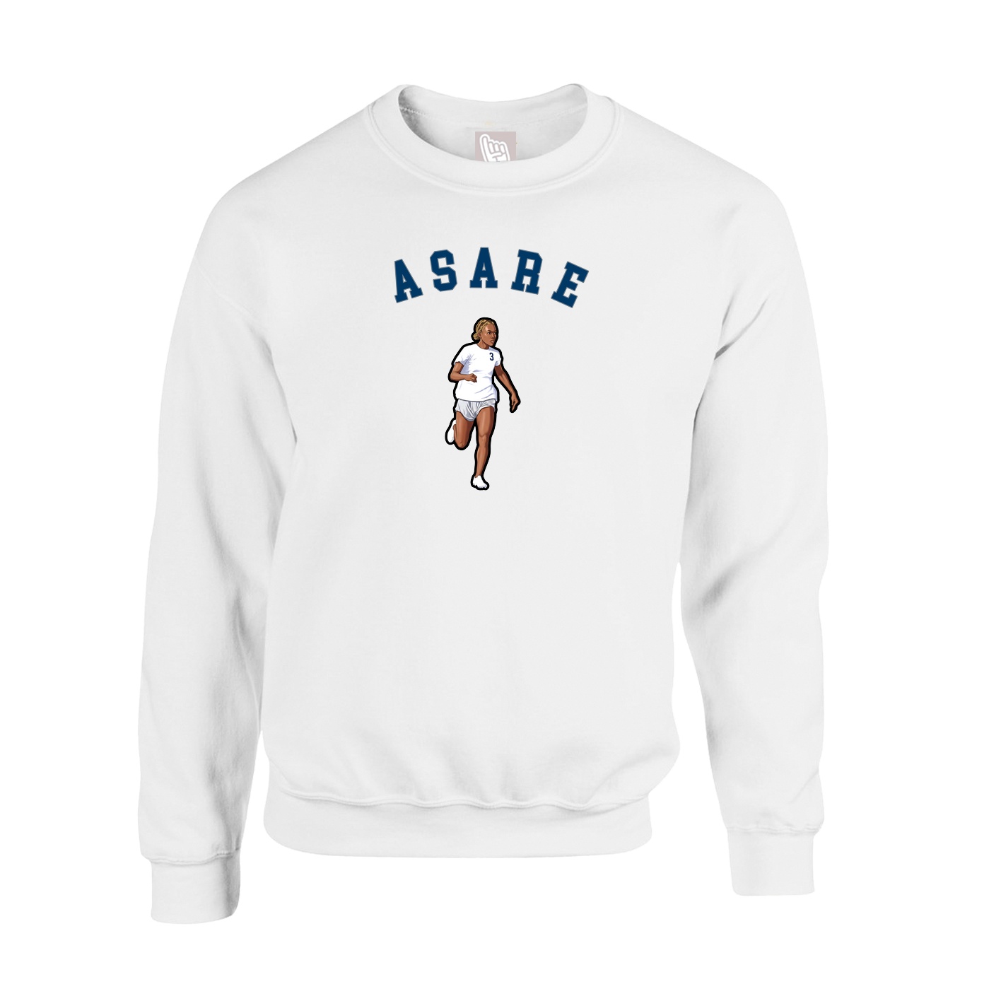 Fleece Crew — Shirsey Arch in White