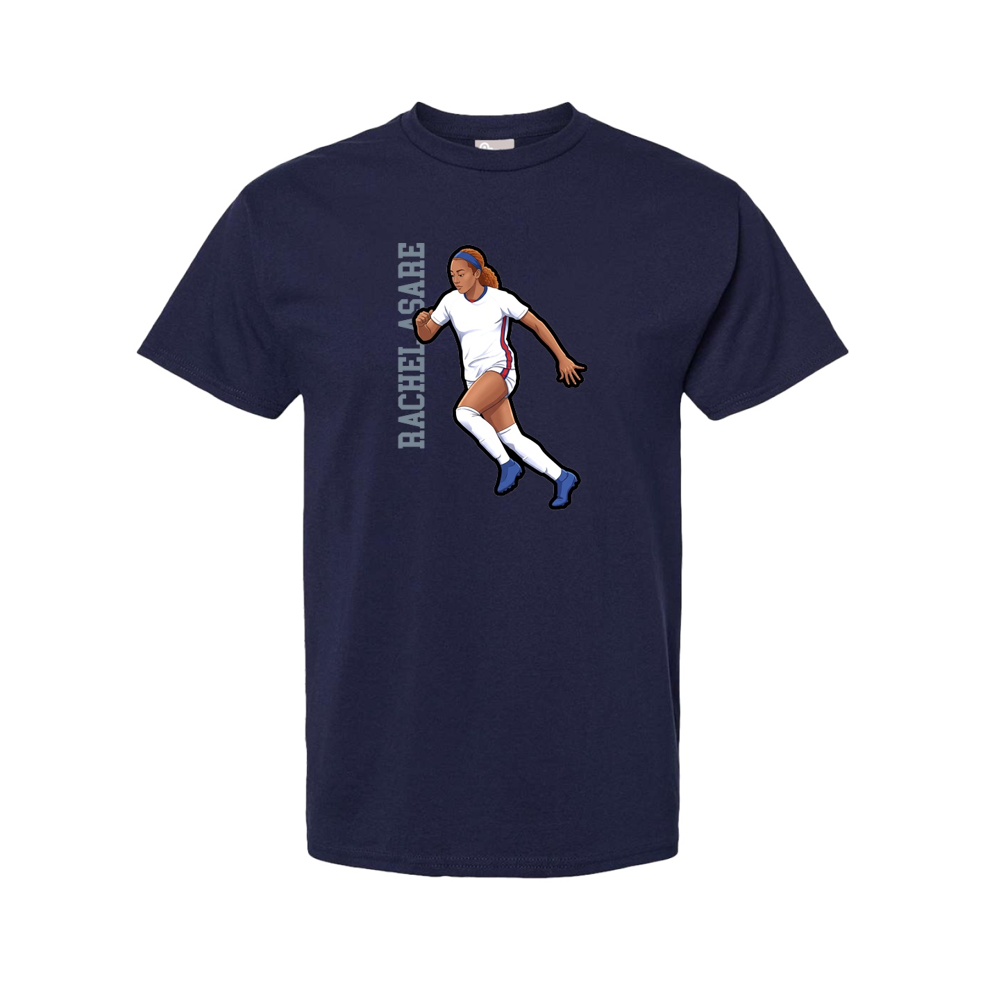 Tee — Name Vertical in Navy