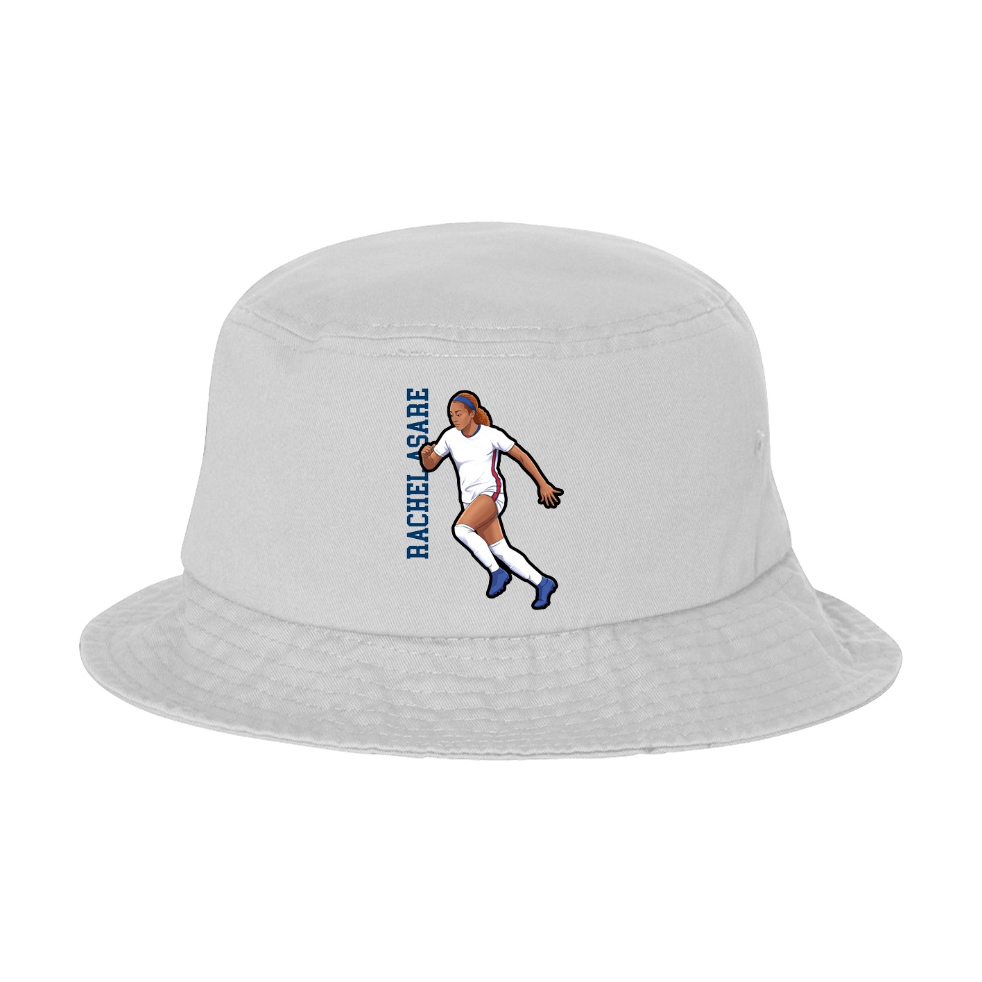 Bucket Cap — Name Vertical in White