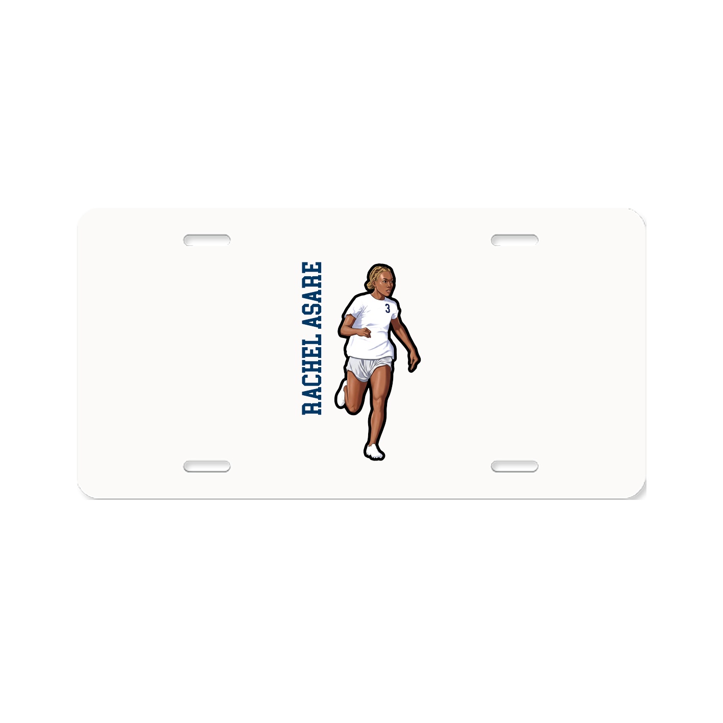 License Plate — Name Vertical in Classic
