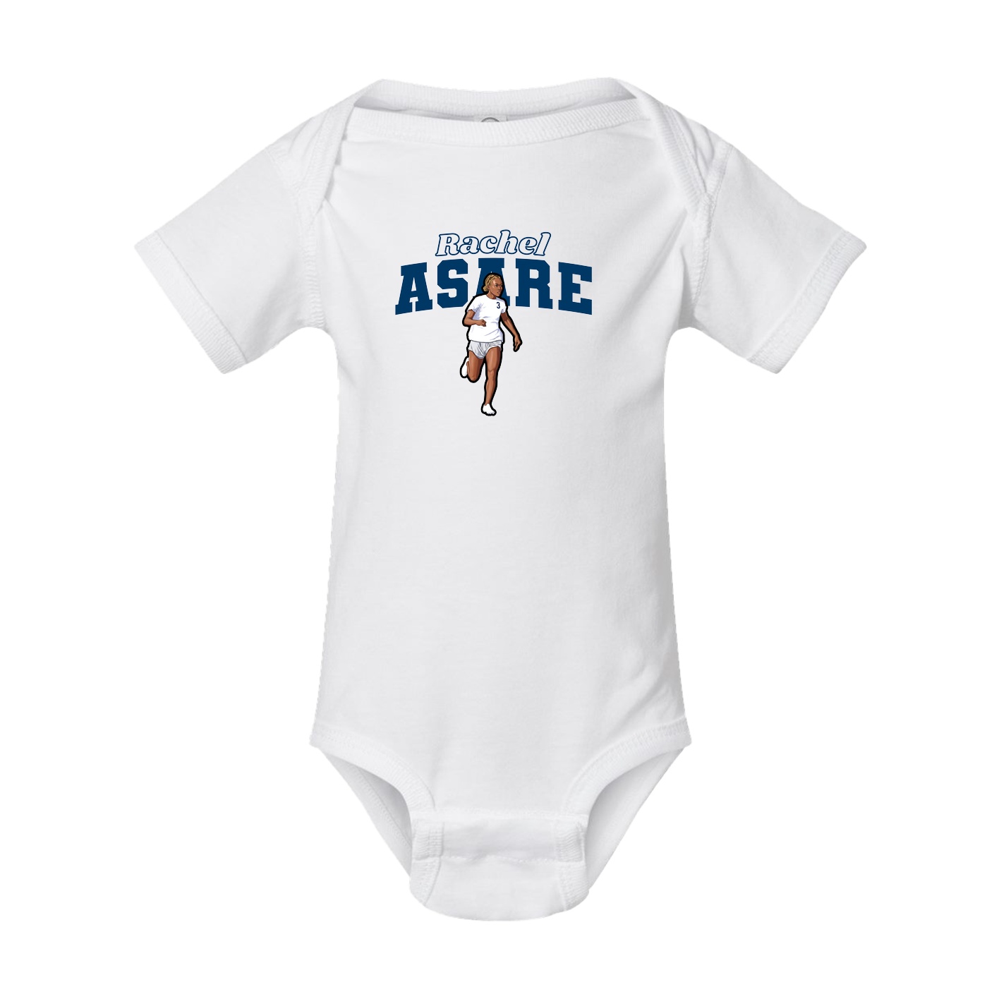 Baby Onesie — Name Arch in White