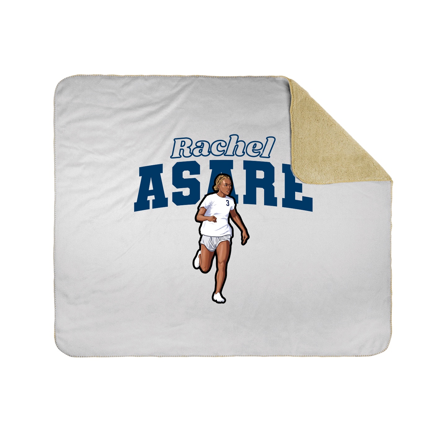 Throw Blanket — Name Arch in White