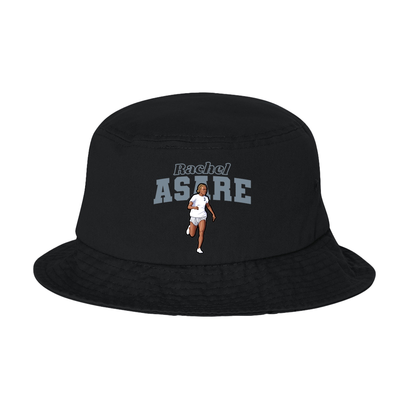 Bucket Cap — Name Arch in Black