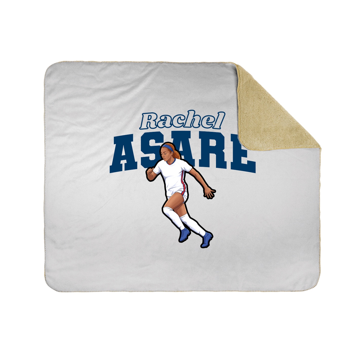 Throw Blanket — Name Arch in White