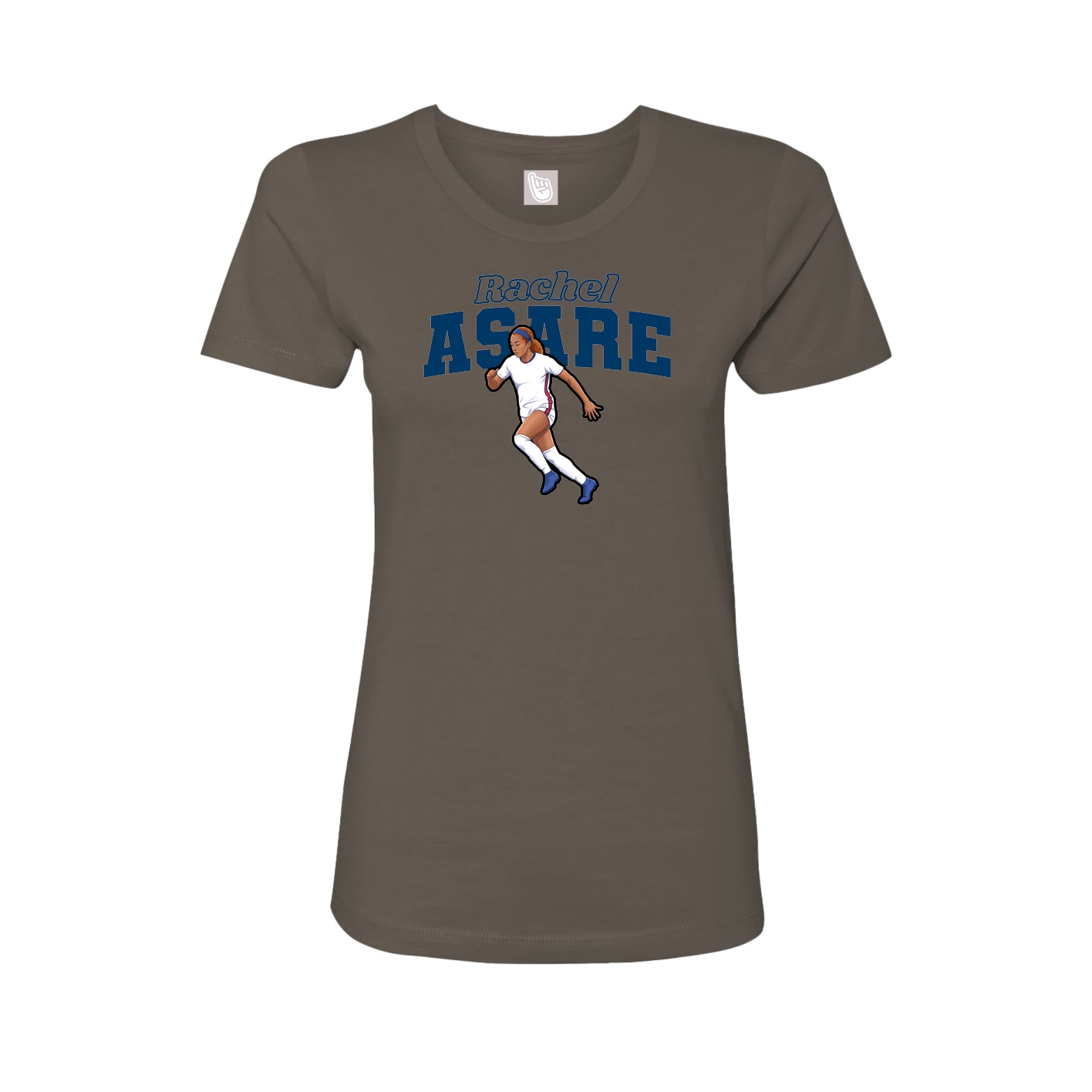 Fitted Women's Tee — Name Arch in Grey