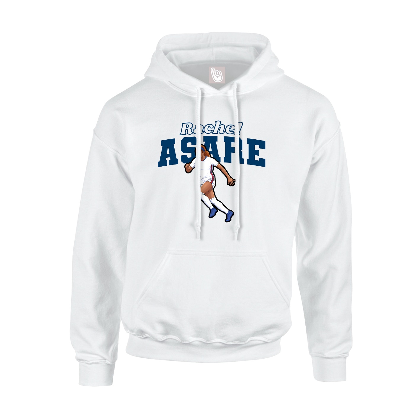 Hoodie — Name Arch in White
