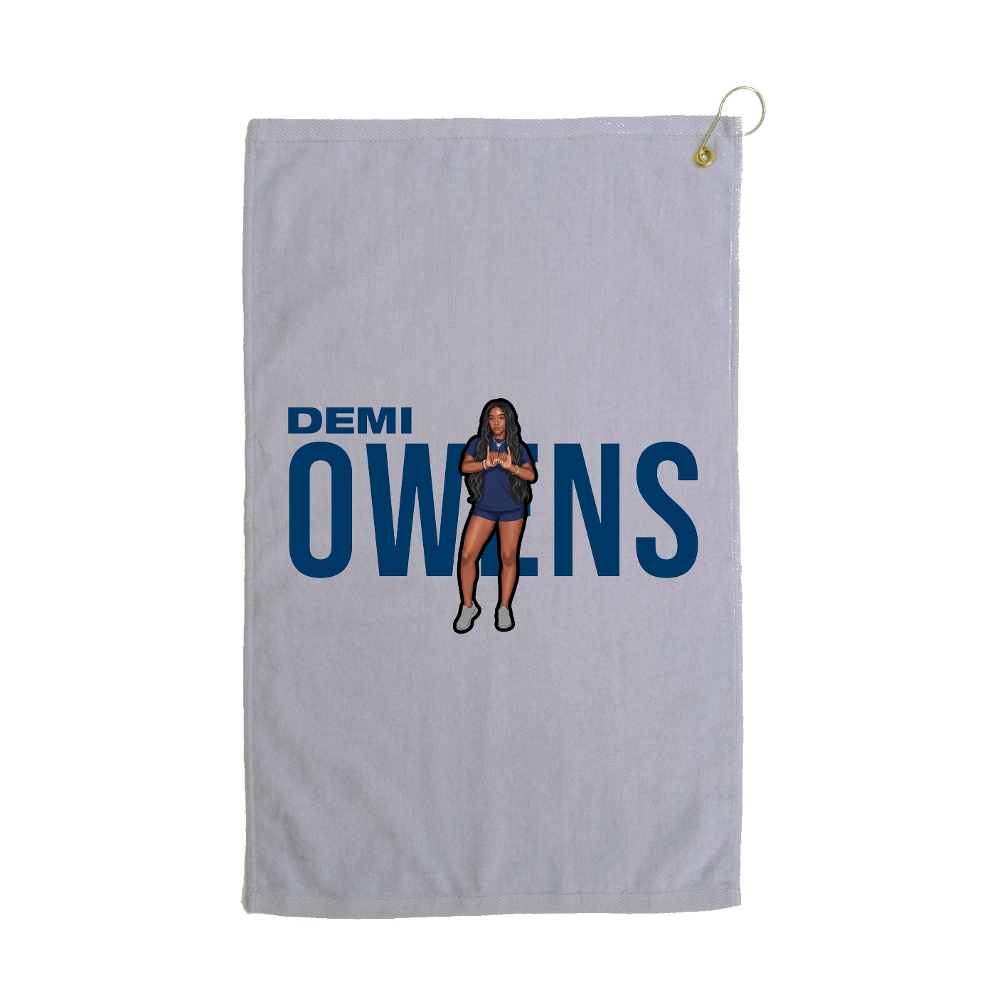 Golf Towel — Player Name in Grey