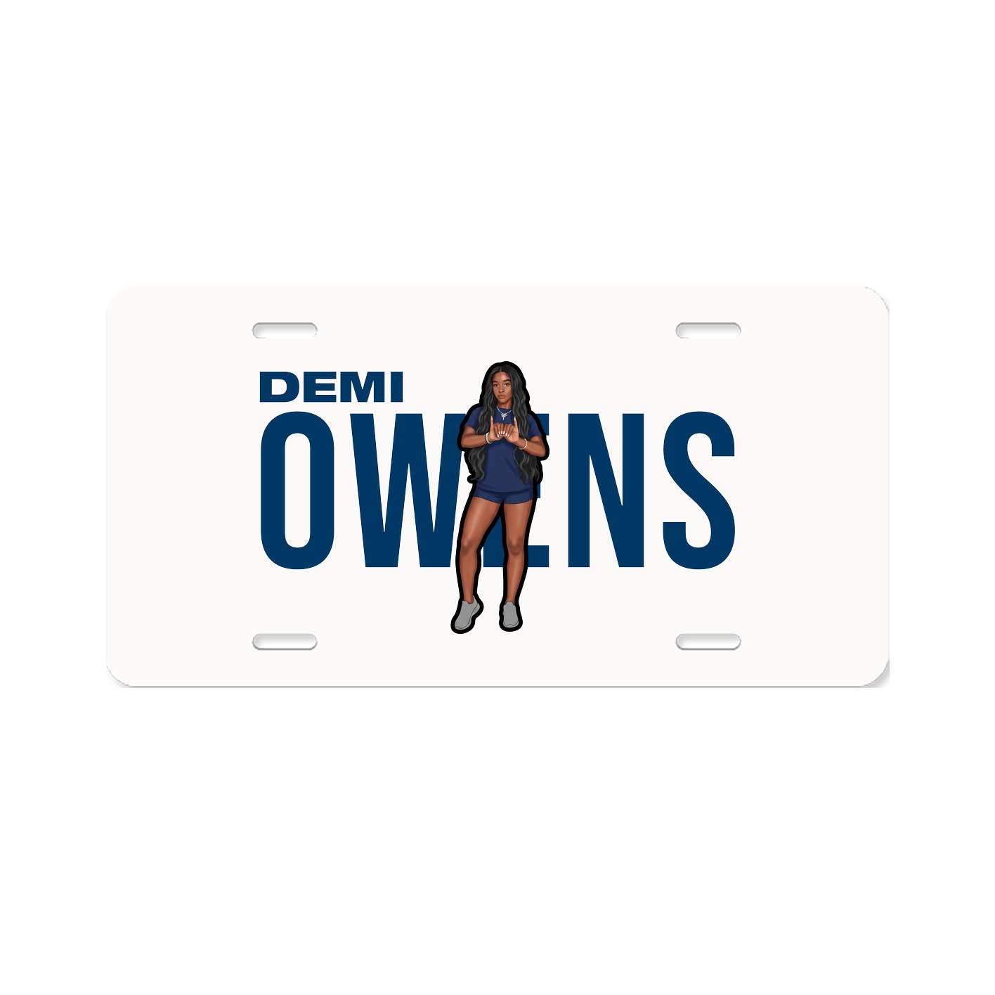License Plate — Player Name in Classic