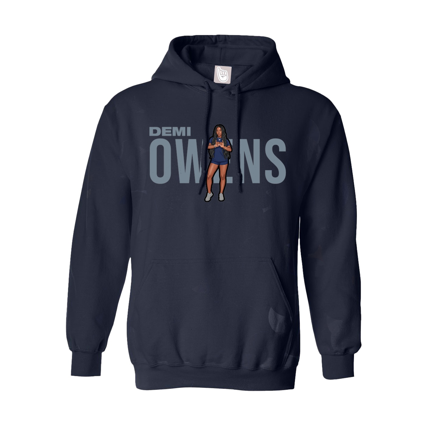 Hoodie — Player Name in Navy