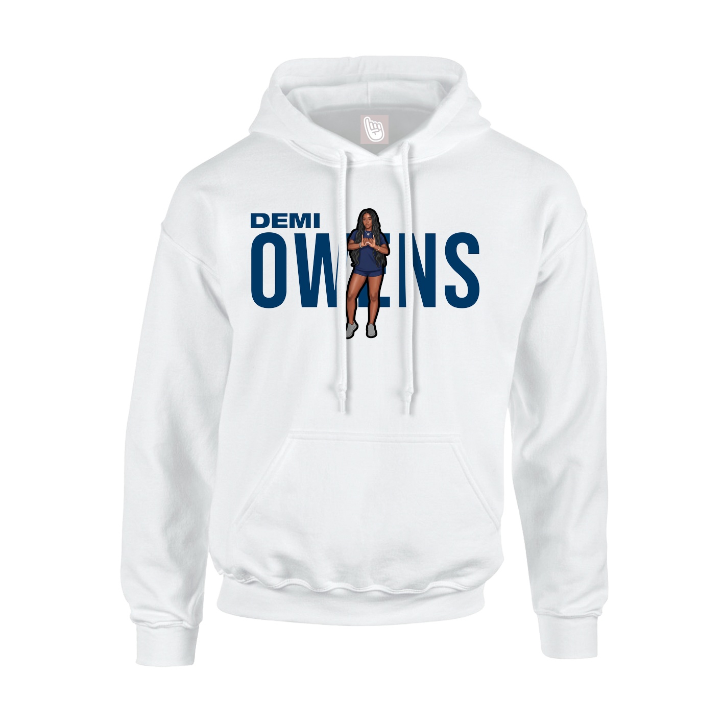 Youth Hoodie — Player Name in White
