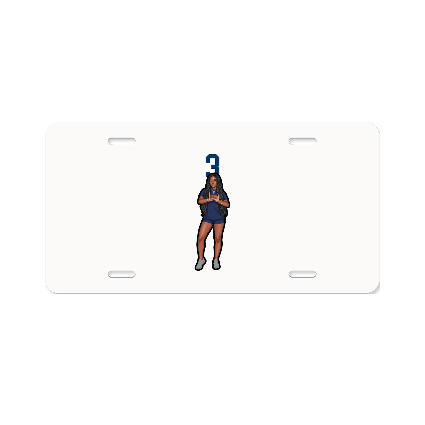 License Plate — Number Top in Classic