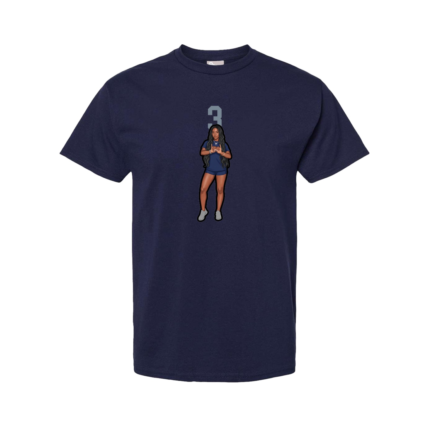 Tee — Number Top in Navy