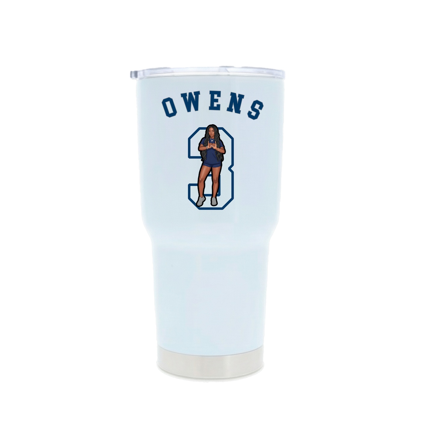 30oz Stainless Steel Tumbler — Shirsey Arch in White