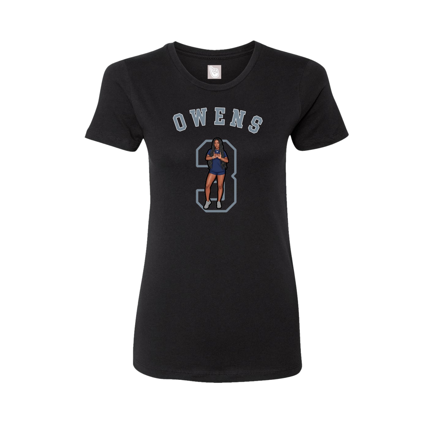 Fitted Women's Tee — Shirsey Arch in Black