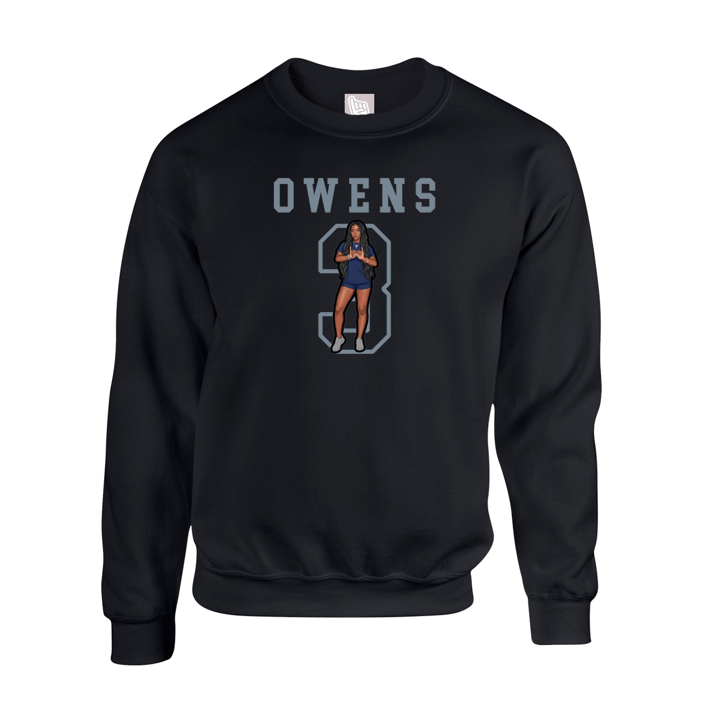Fleece Crew — Shirsey in Black