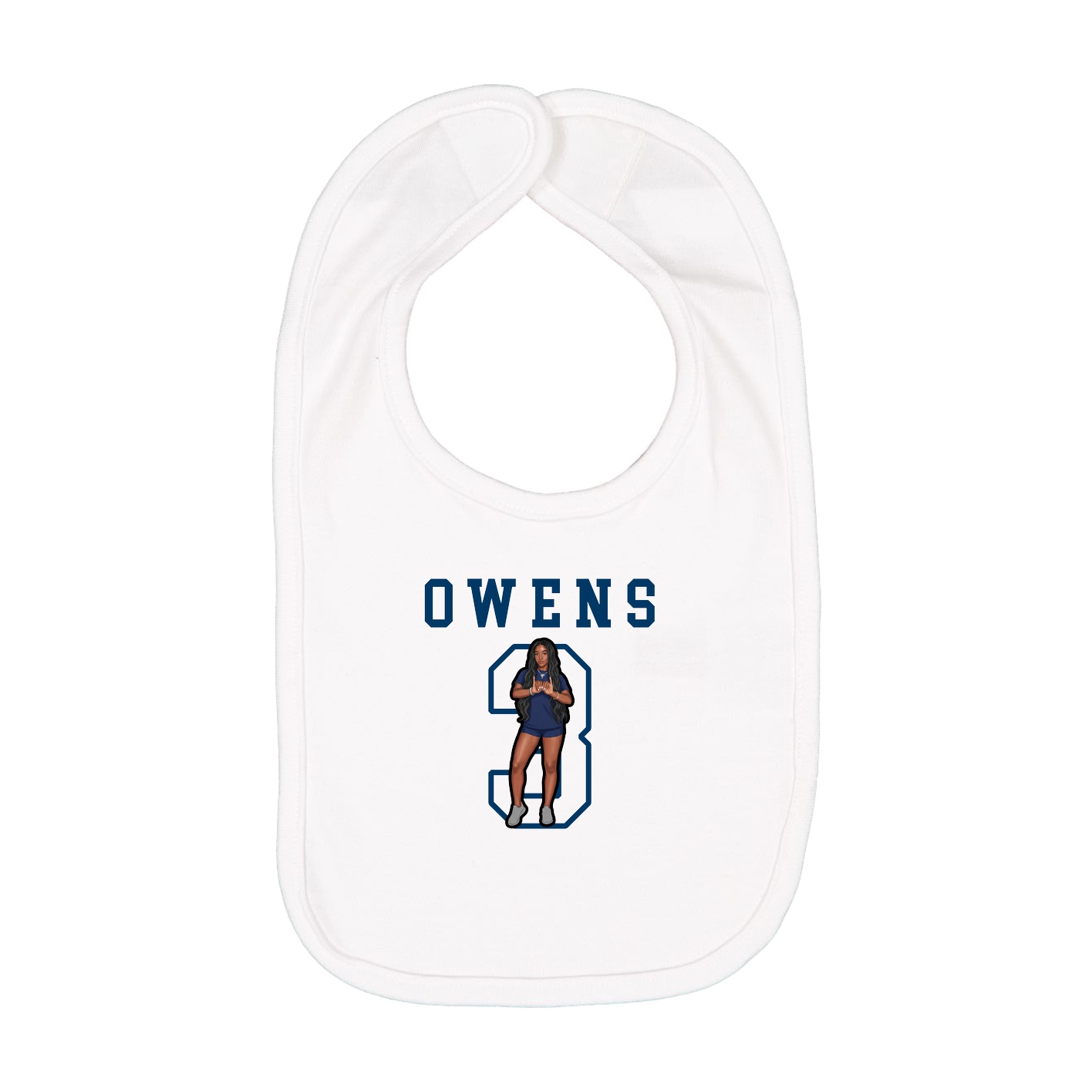 Infant Bib — Shirsey in White