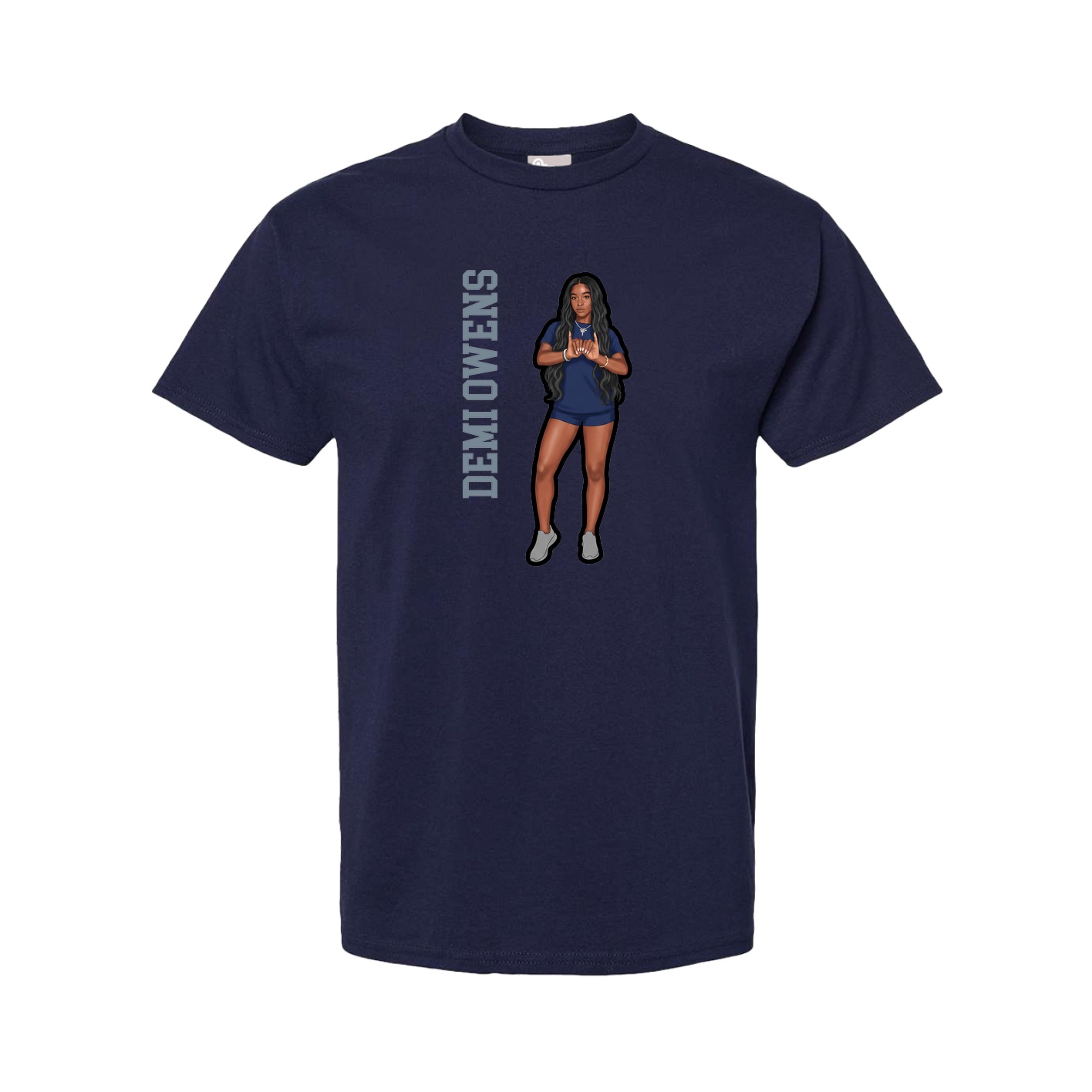 Youth Tee — Name Vertical in Navy