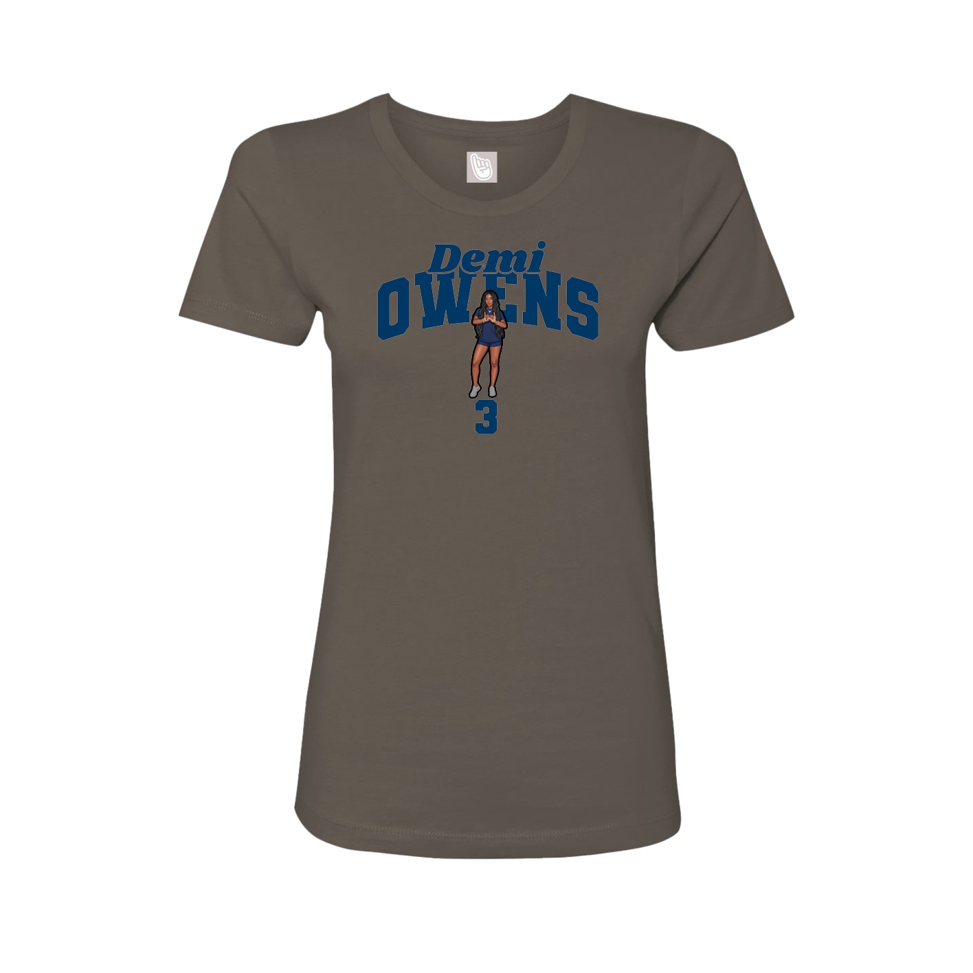 Fitted Women's Tee — Signature Arch in Grey
