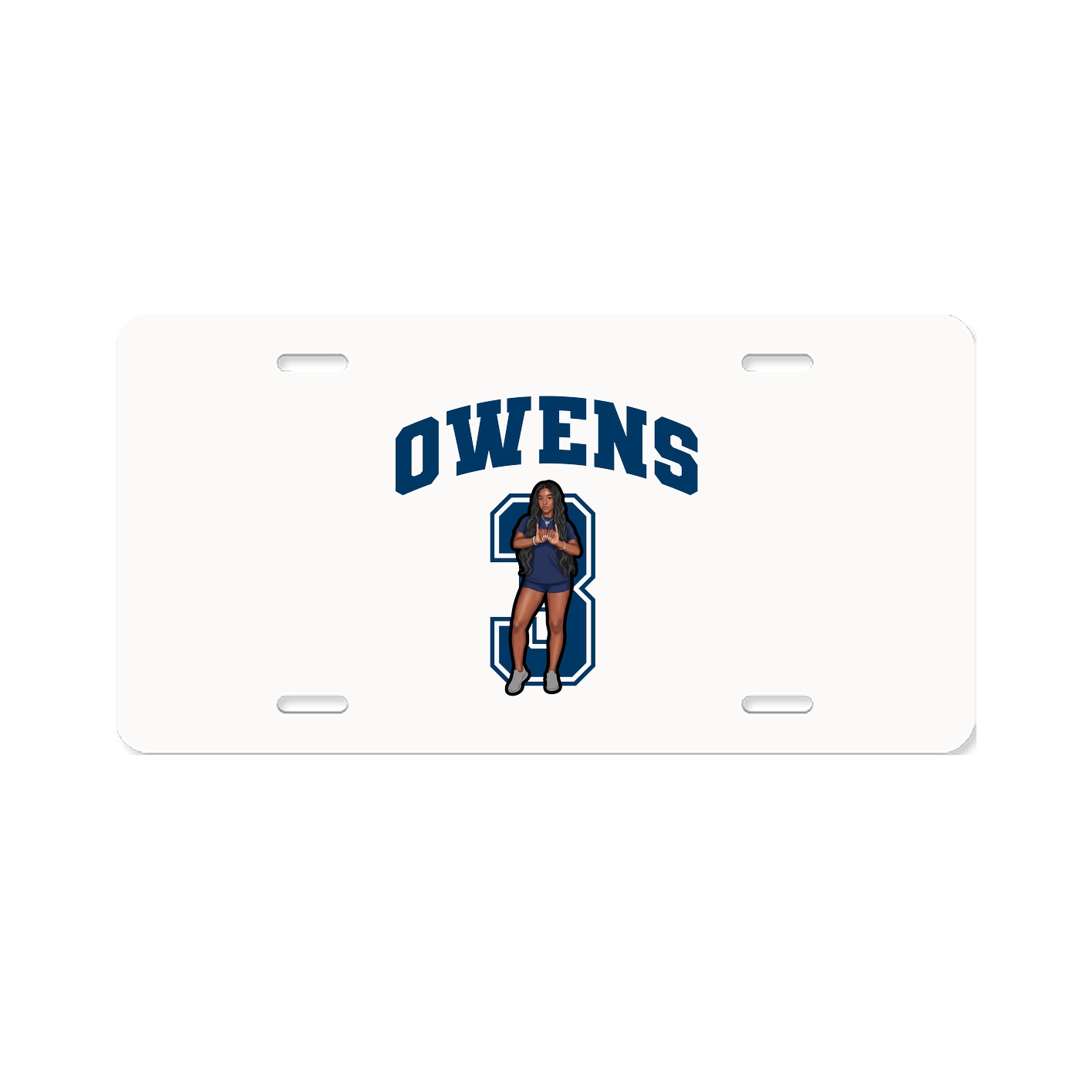 License Plate — Number in Classic