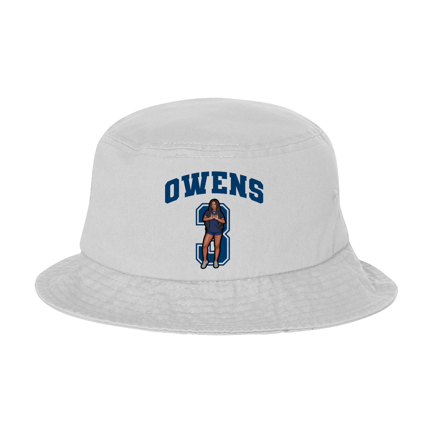 Bucket Cap — Number in White