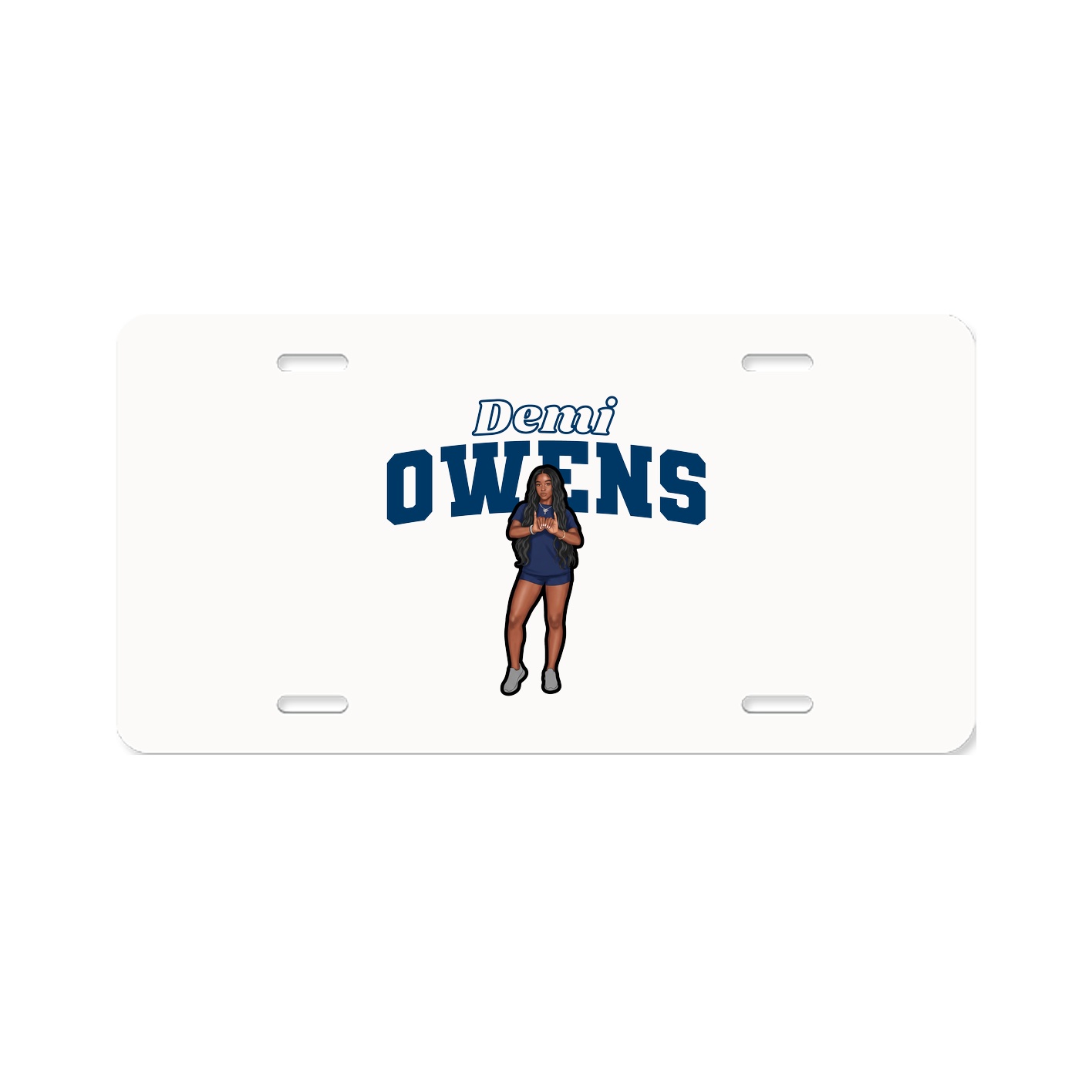 License Plate — Name Arch in Classic