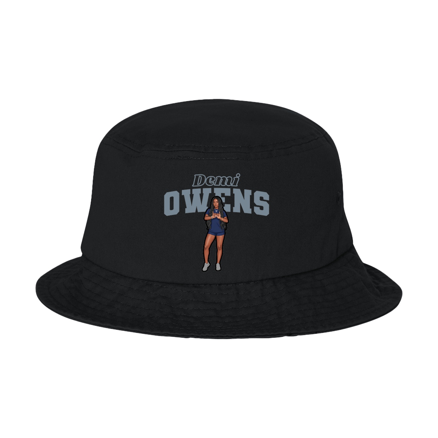 Bucket Cap — Name Arch in Black