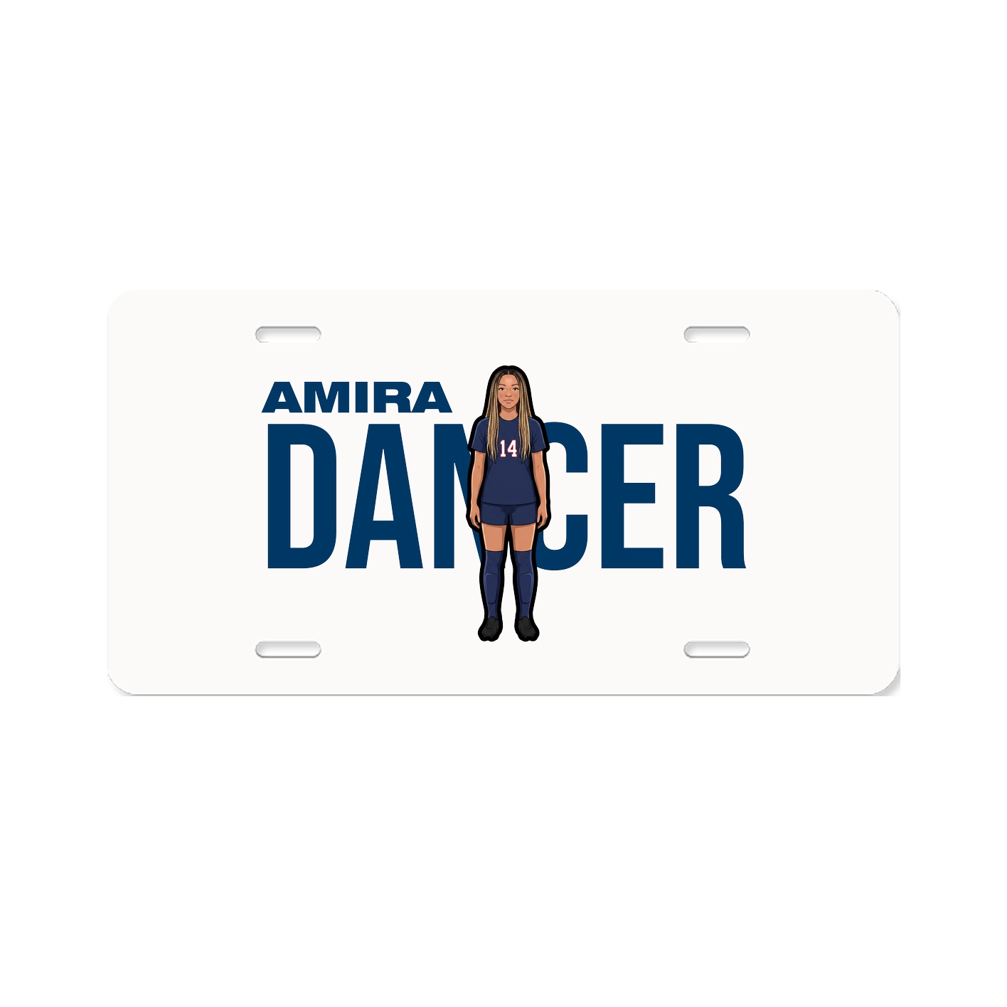 License Plate — Player Name in Classic