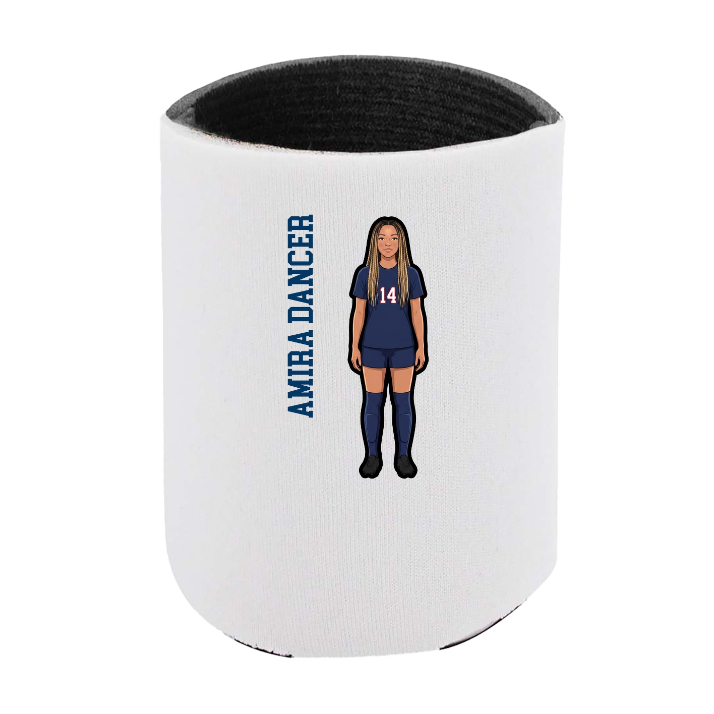 Can Holder — Name Vertical in White