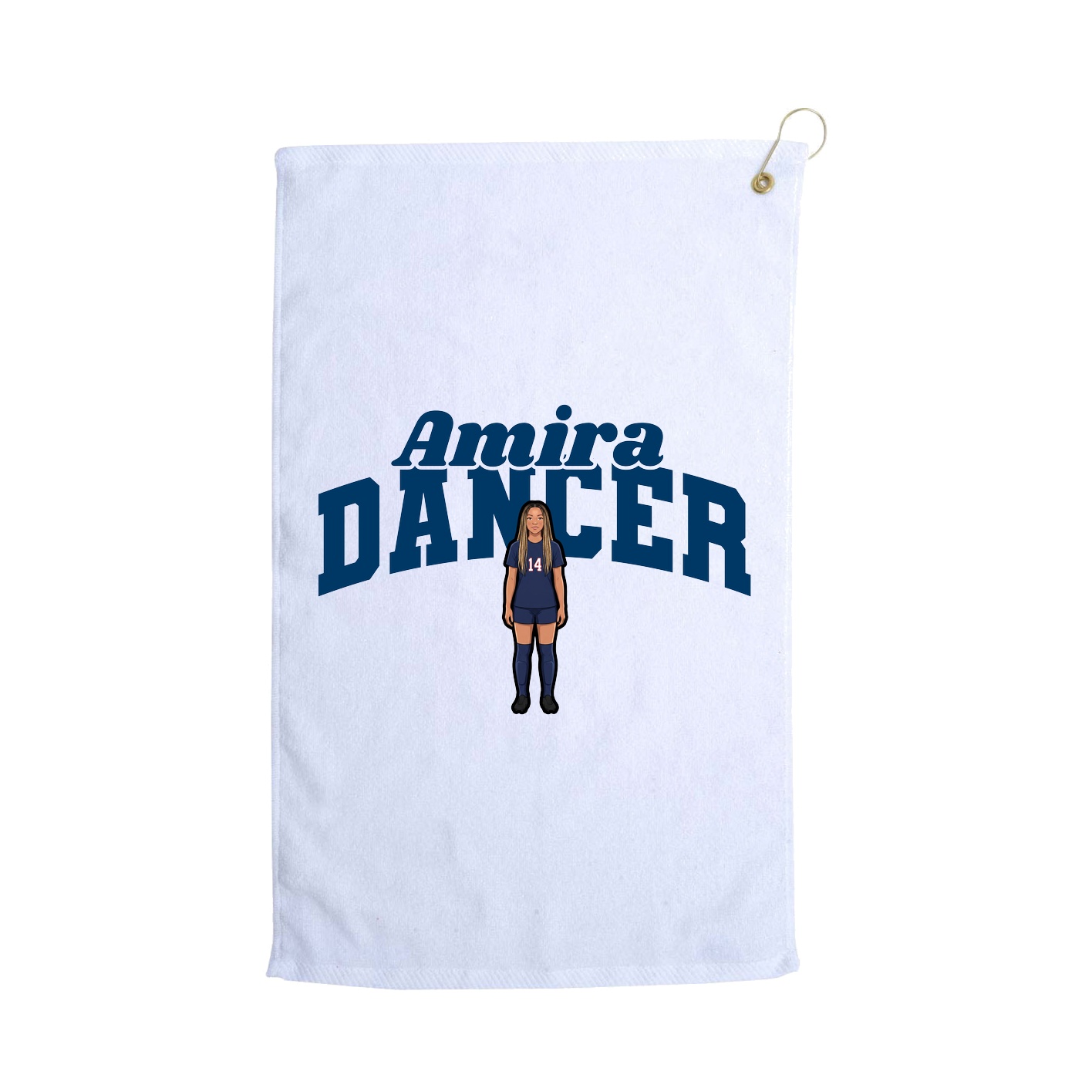 Golf Towel — Signature Arch in White