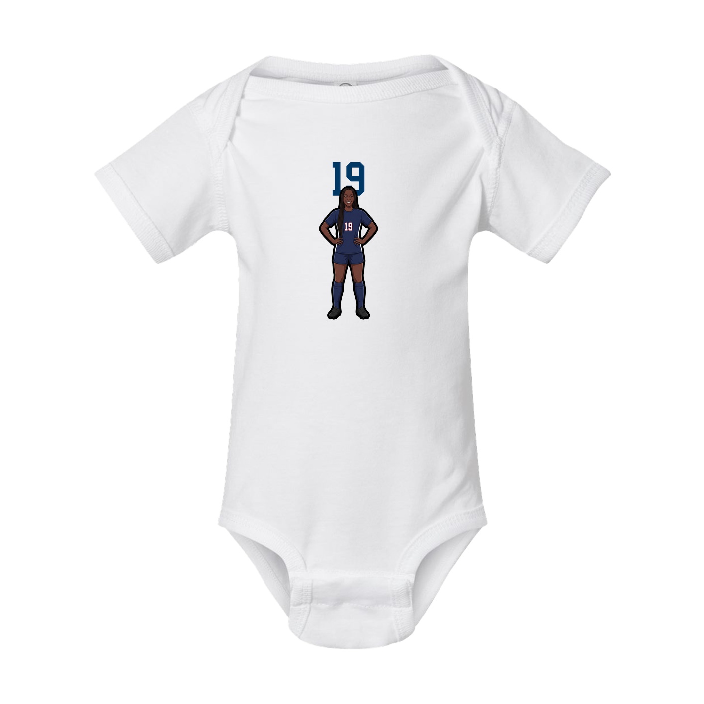 Baby Onesie — Number Top in White