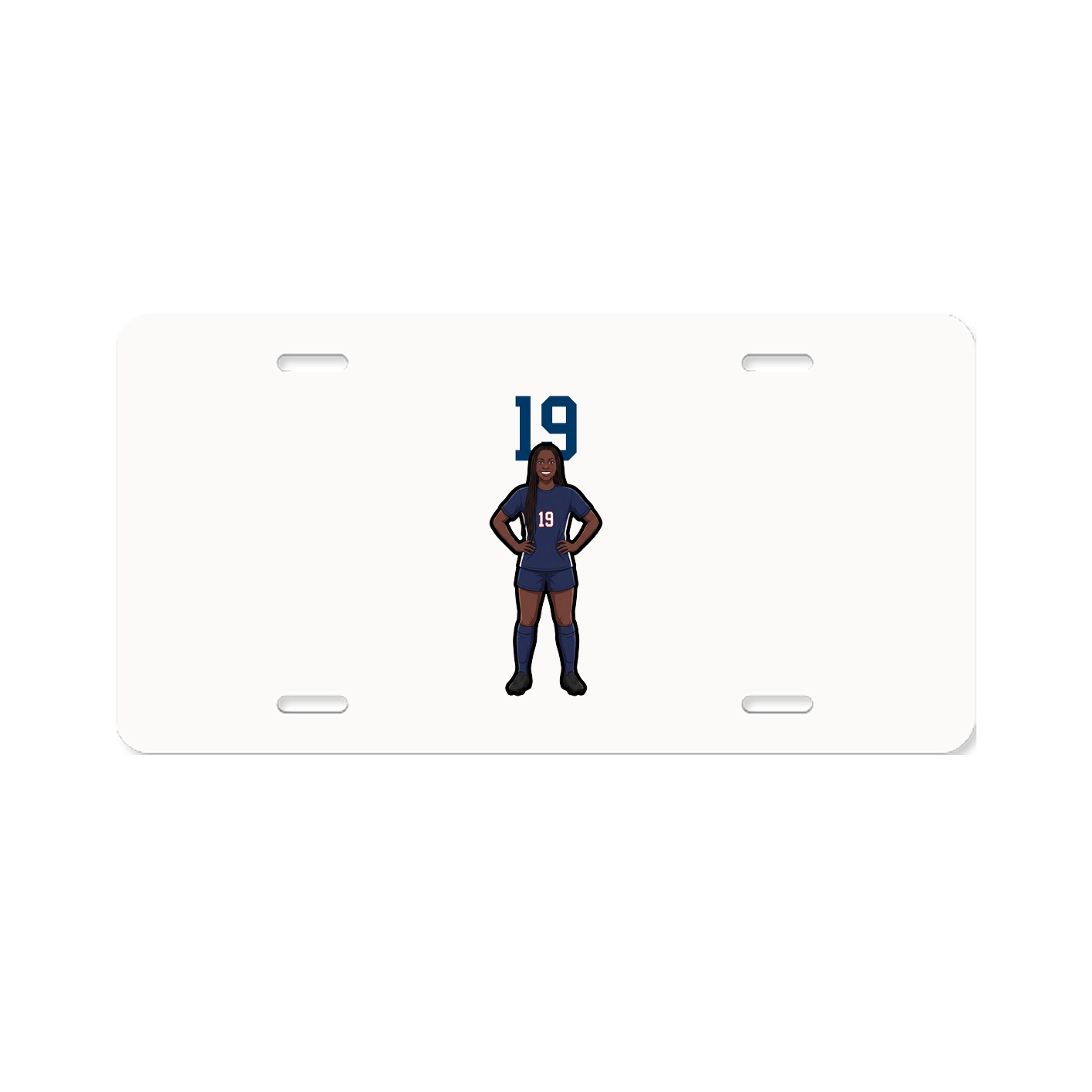 License Plate — Number Top in Classic