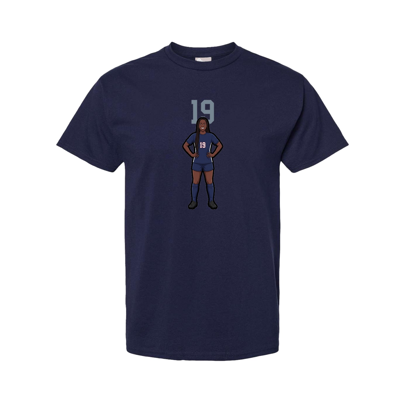 Youth Tee — Number Top in Navy