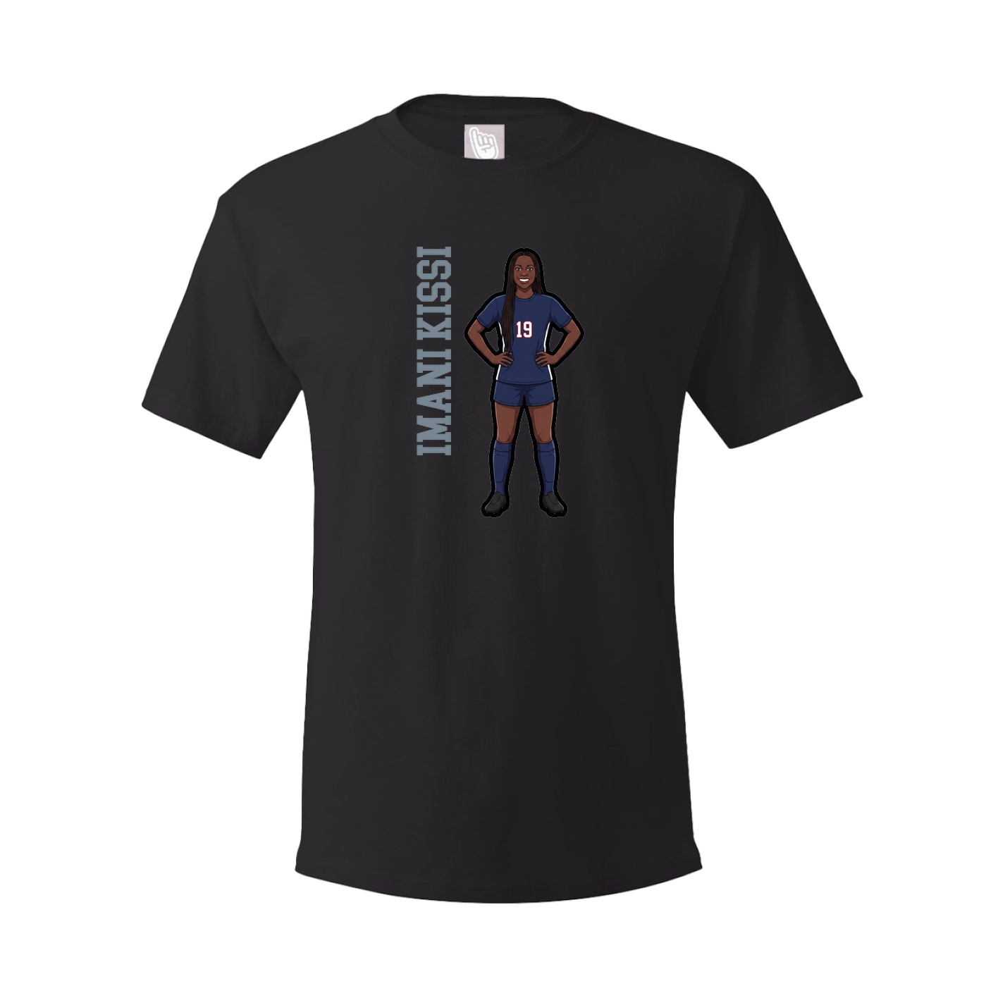 Youth Tee — Name Vertical in Black