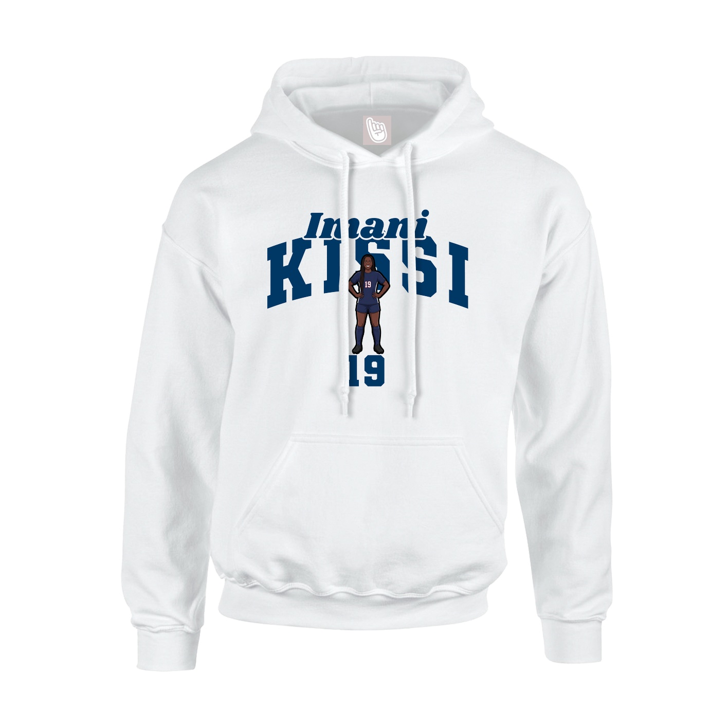 Hoodie — Signature Arch in White
