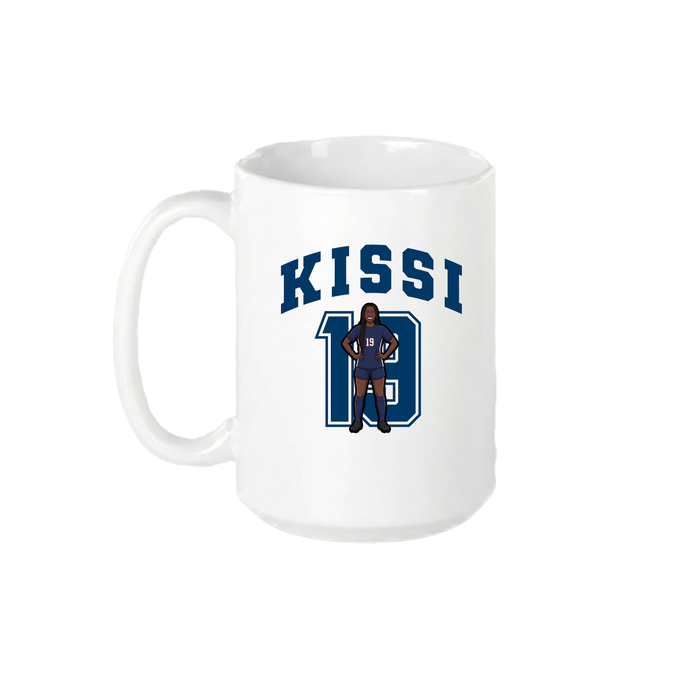 15oz Coffee Mug — Number in White