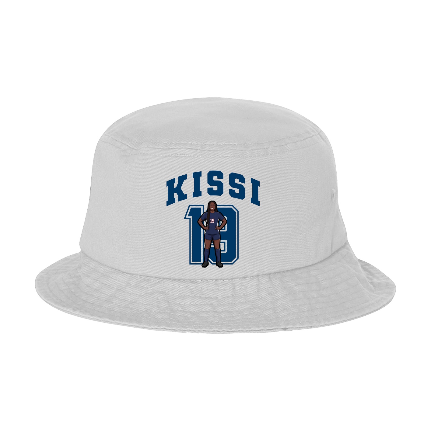Bucket Cap — Number in White