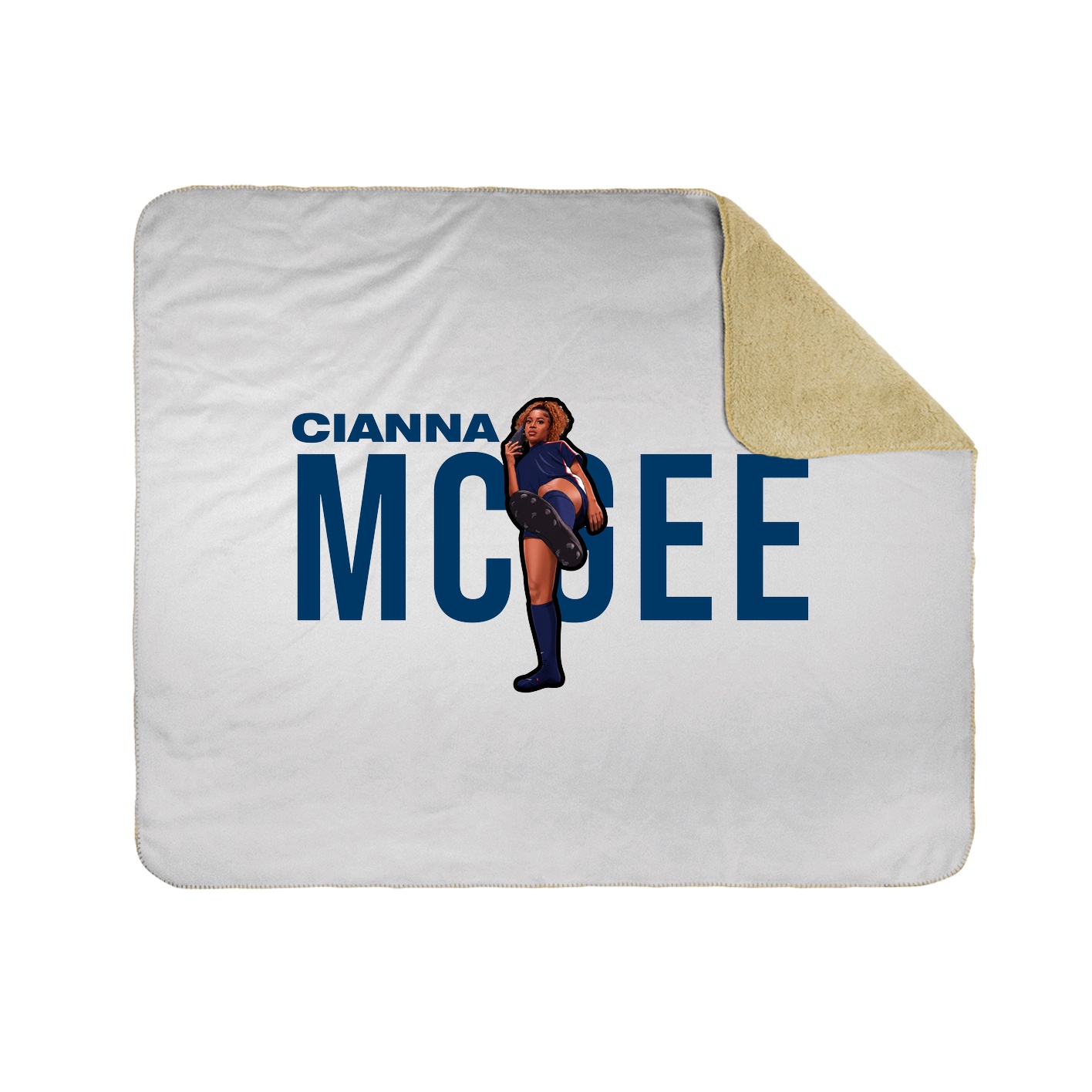 Throw Blanket — Player Name in White