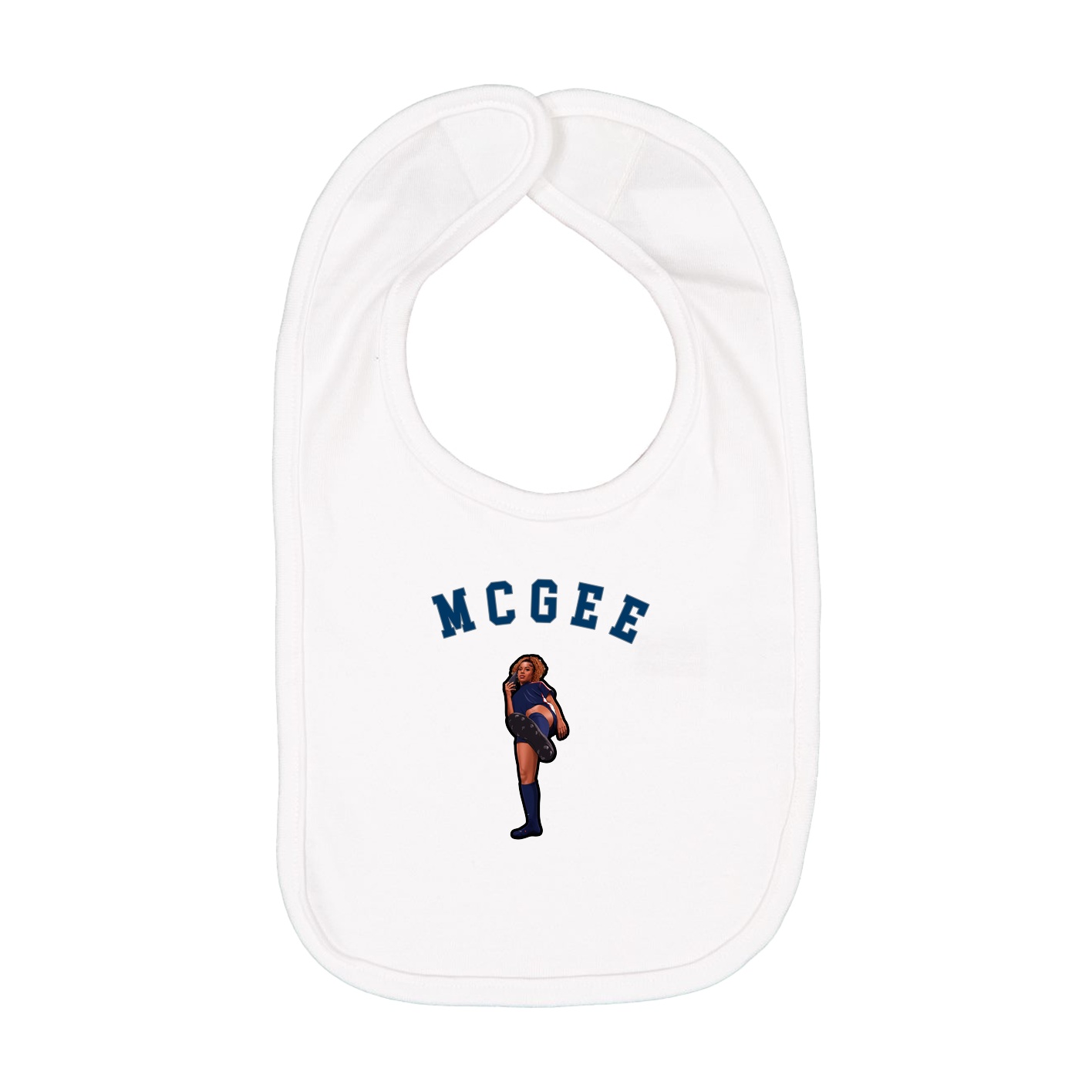 Infant Bib — Shirsey Arch in White