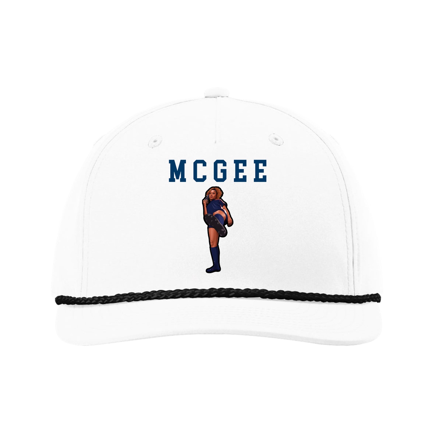 Five-Panel Classic Rope Cap — Shirsey in White