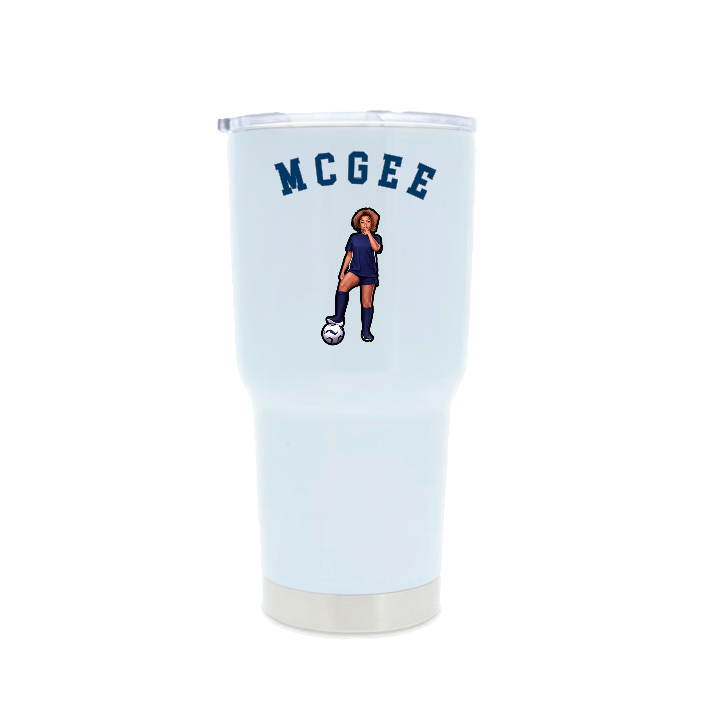 30oz Stainless Steel Tumbler — Shirsey Arch in White