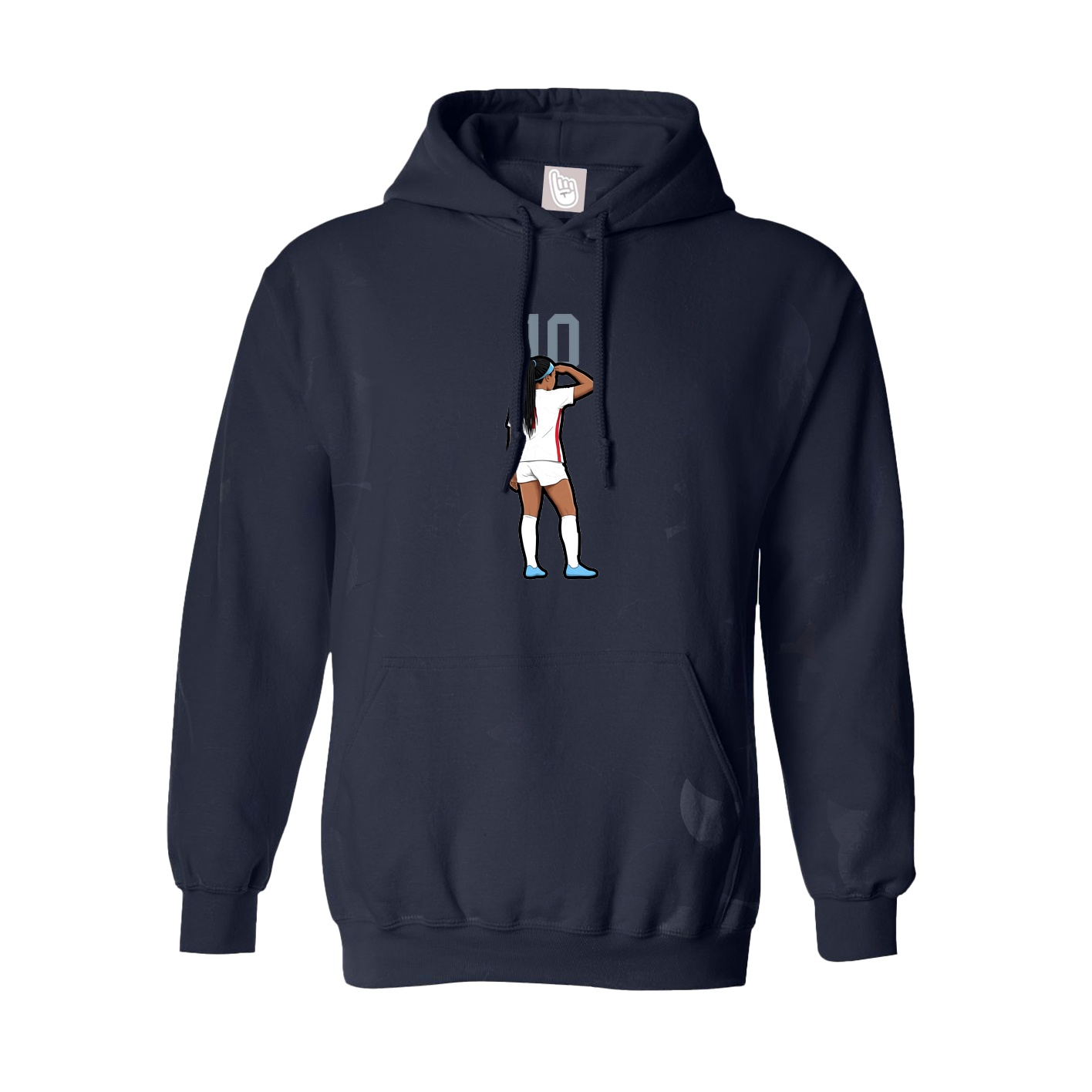 Youth Hoodie — Number Top in Navy