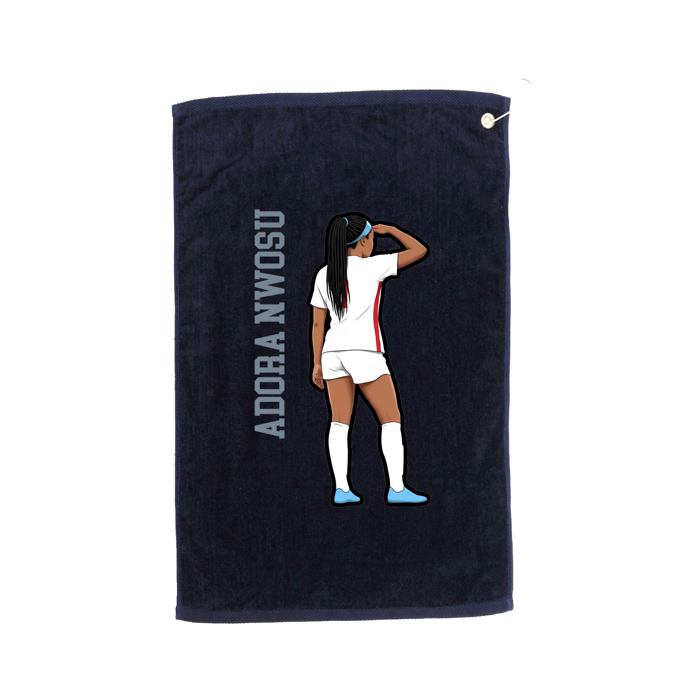 Golf Towel — Name Vertical in Navy