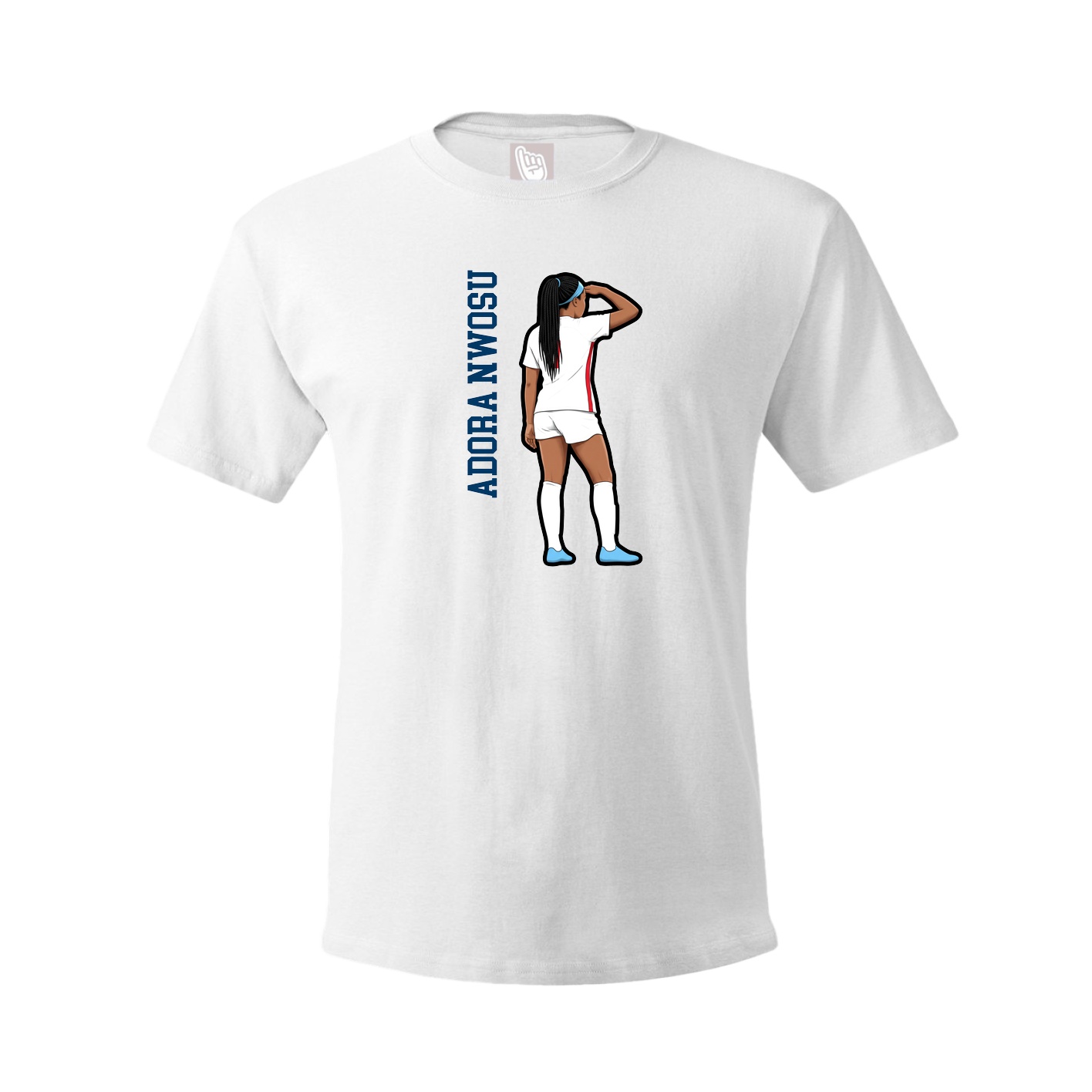 Youth Tee — Name Vertical in White