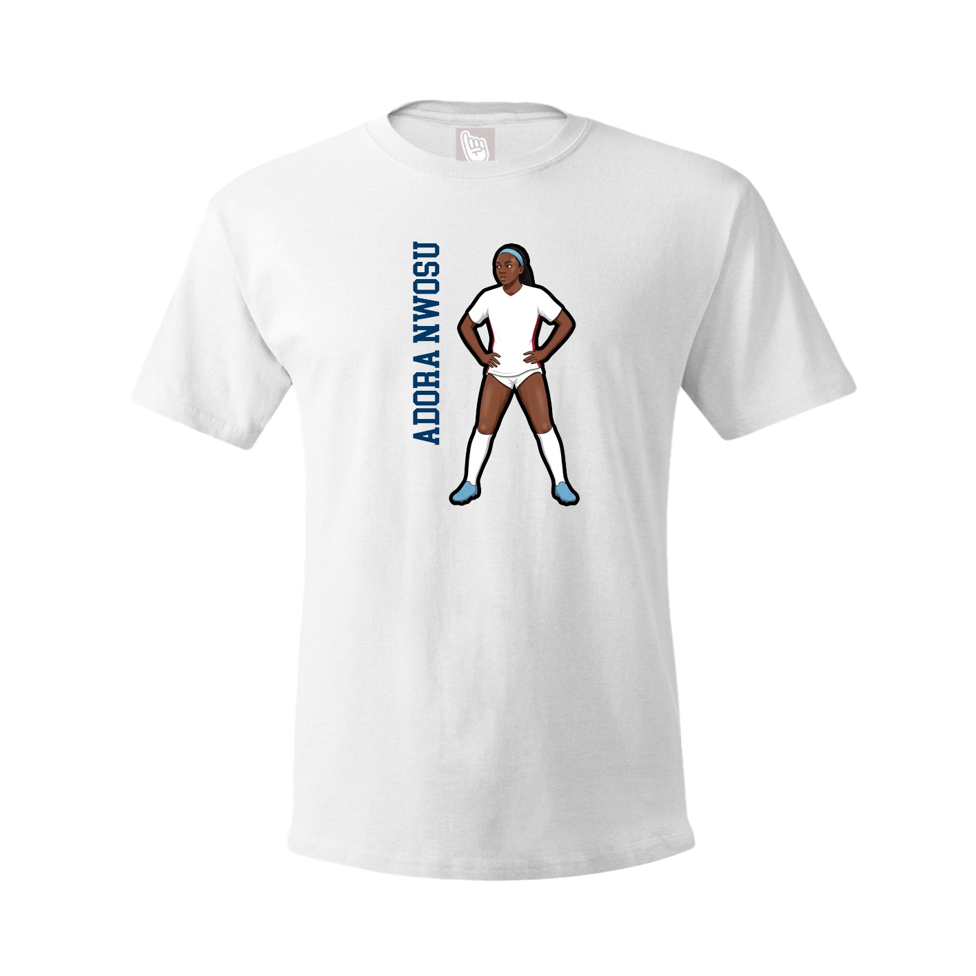 Tee — Name Vertical in White