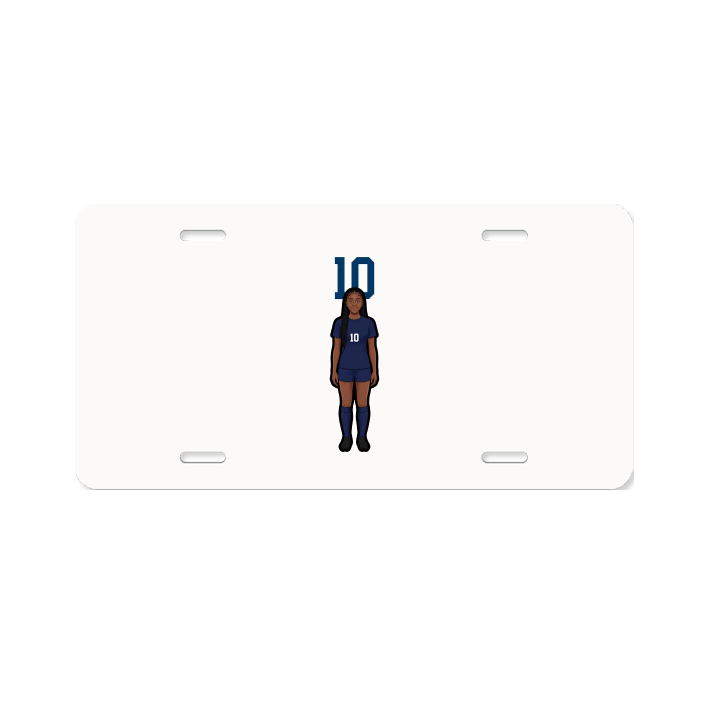 License Plate — Number Top in Classic