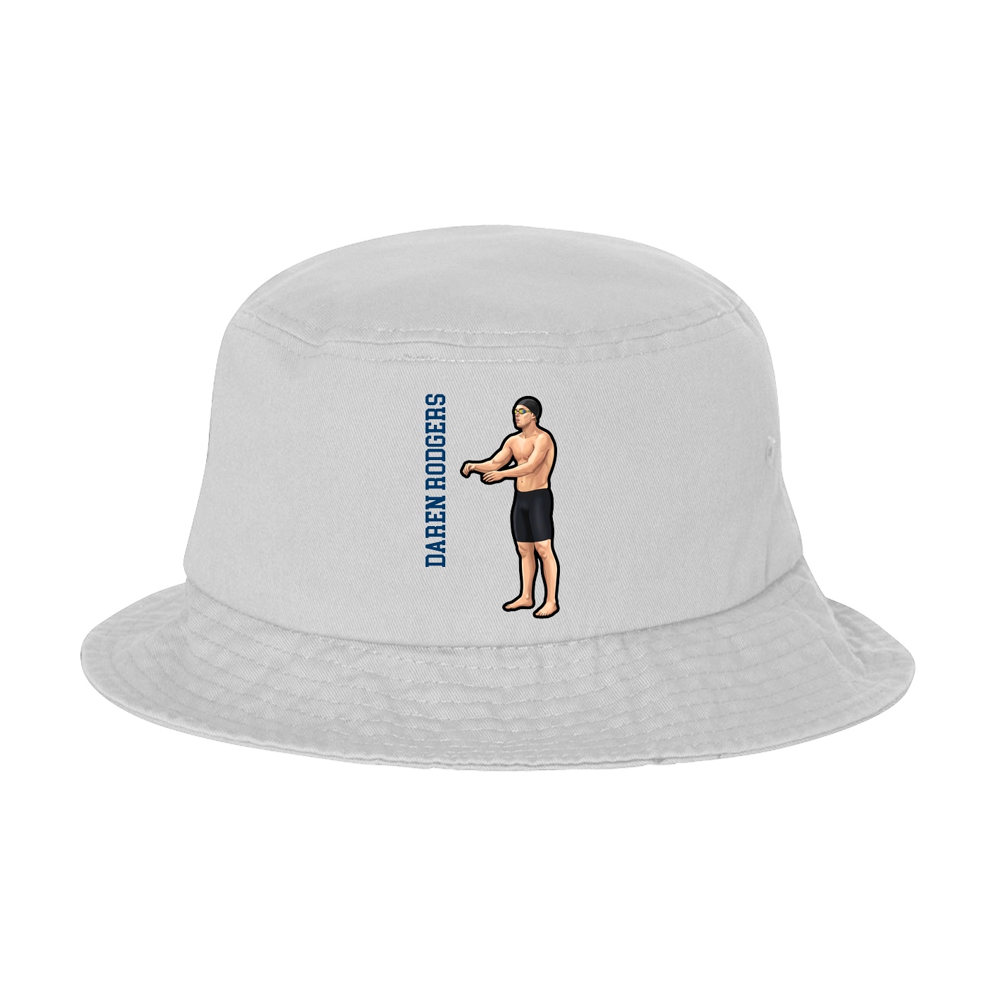 Bucket Cap — Name Vertical in White