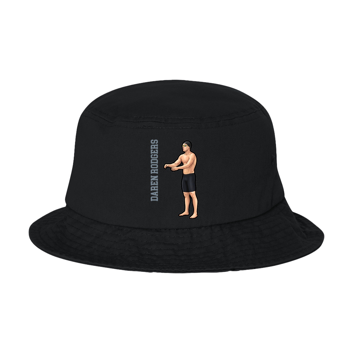 Bucket Cap — Name Vertical in Black