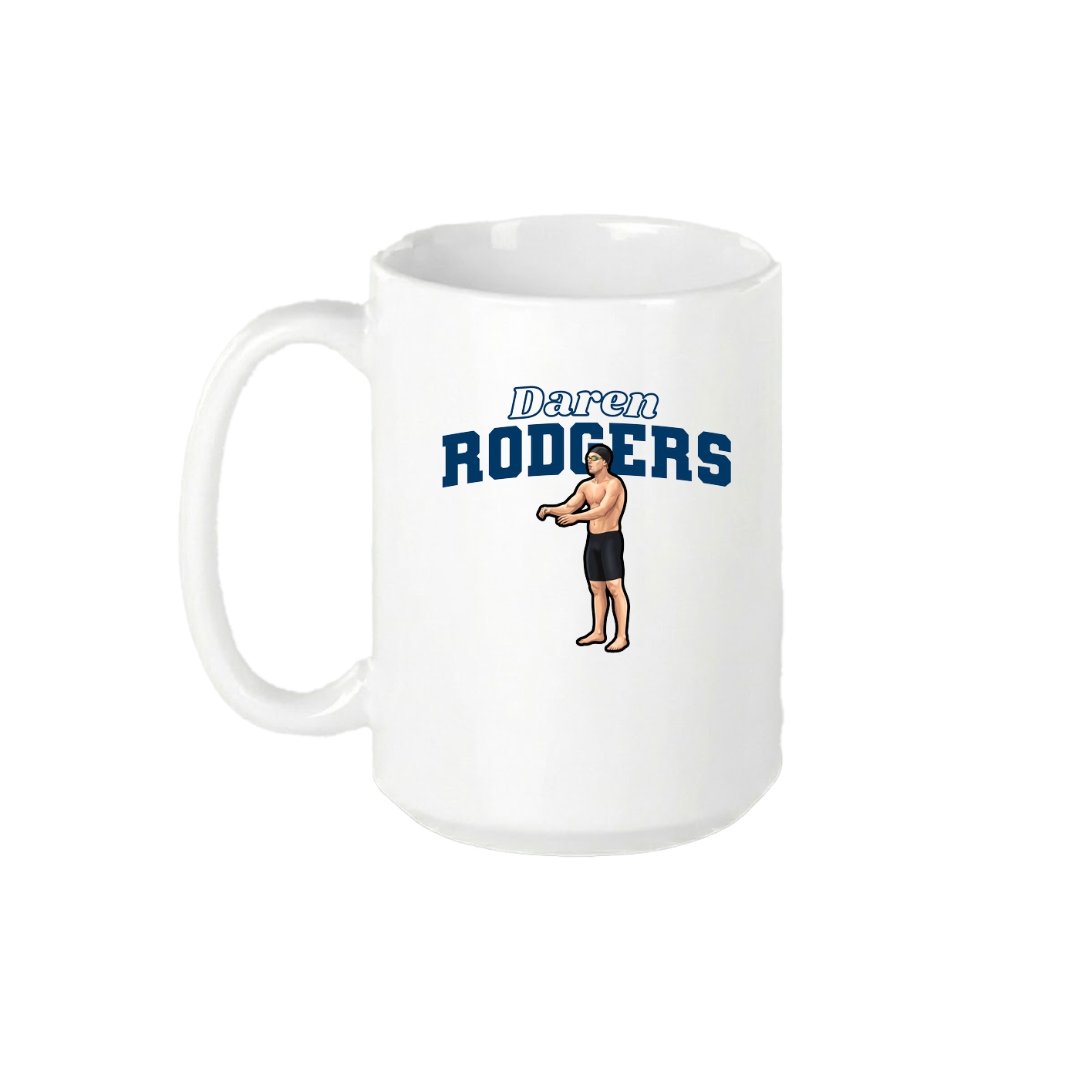 15oz Coffee Mug — Name Arch in White