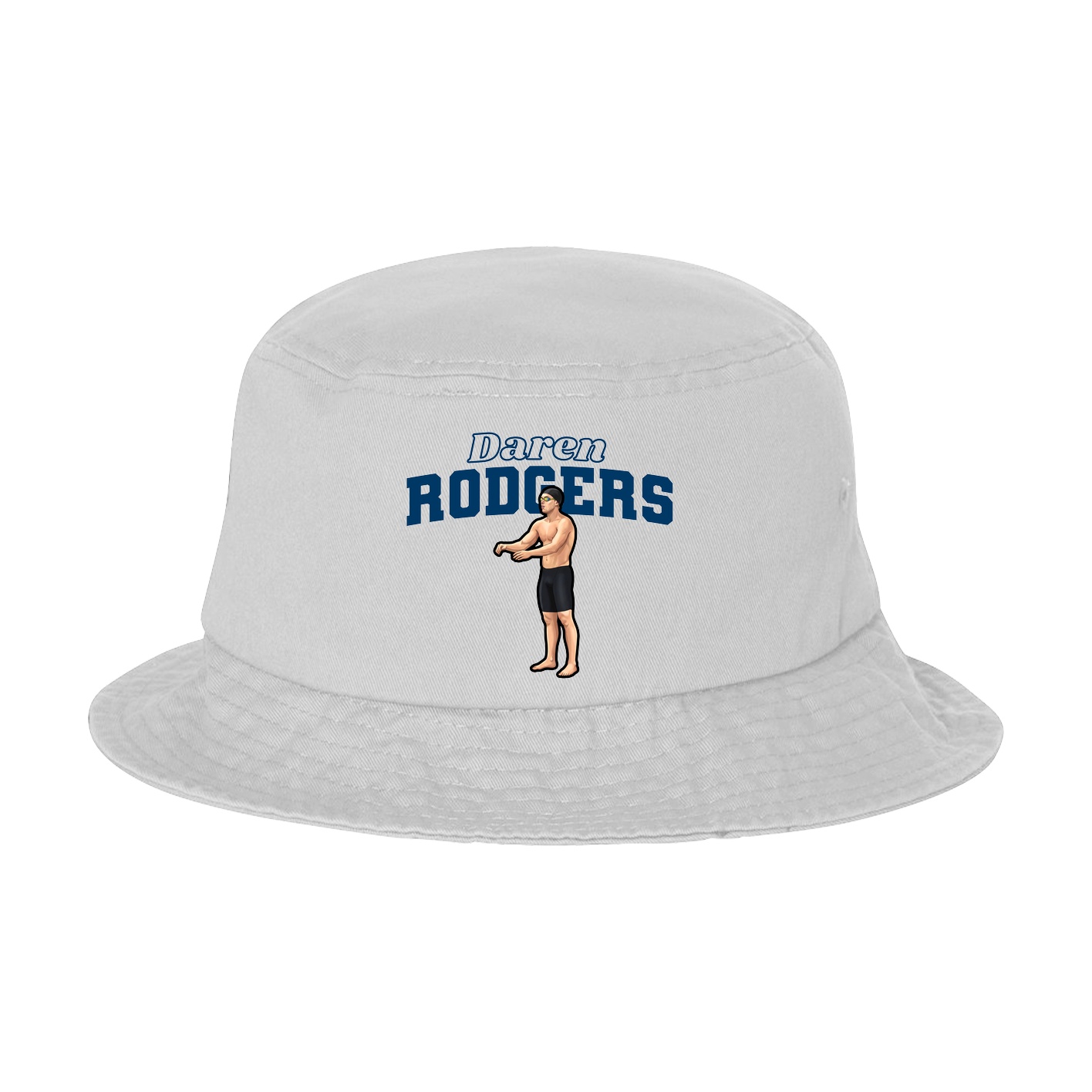 Bucket Cap — Name Arch in White