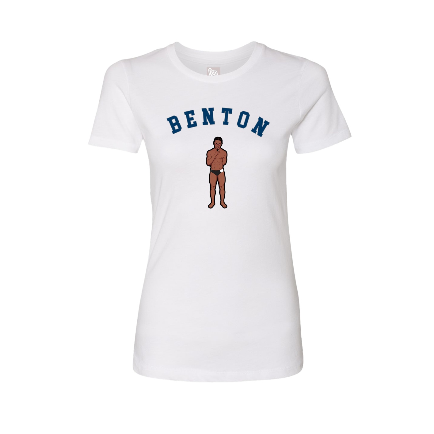 Fitted Women's Tee — Shirsey Arch in White